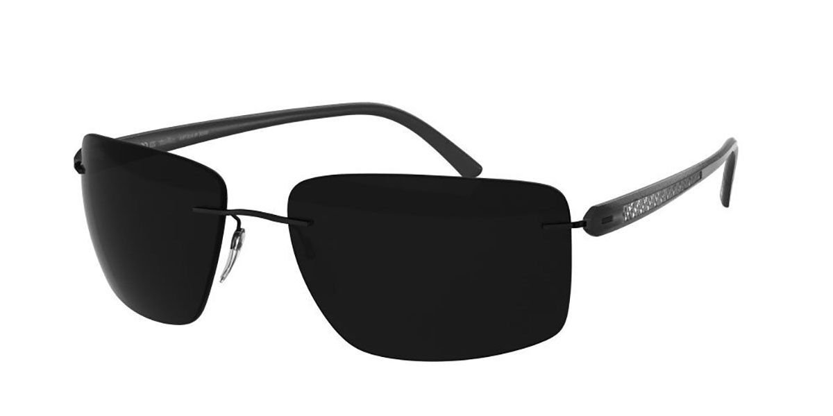 Silhouette 8722/75 9040, Black frame, Gold Mirror lenses