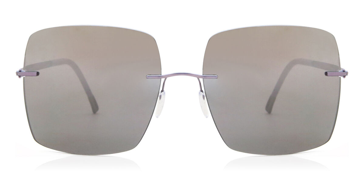 Silhouette 8191/75 4040, Purple frame, Gradient Silver Mirror lenses