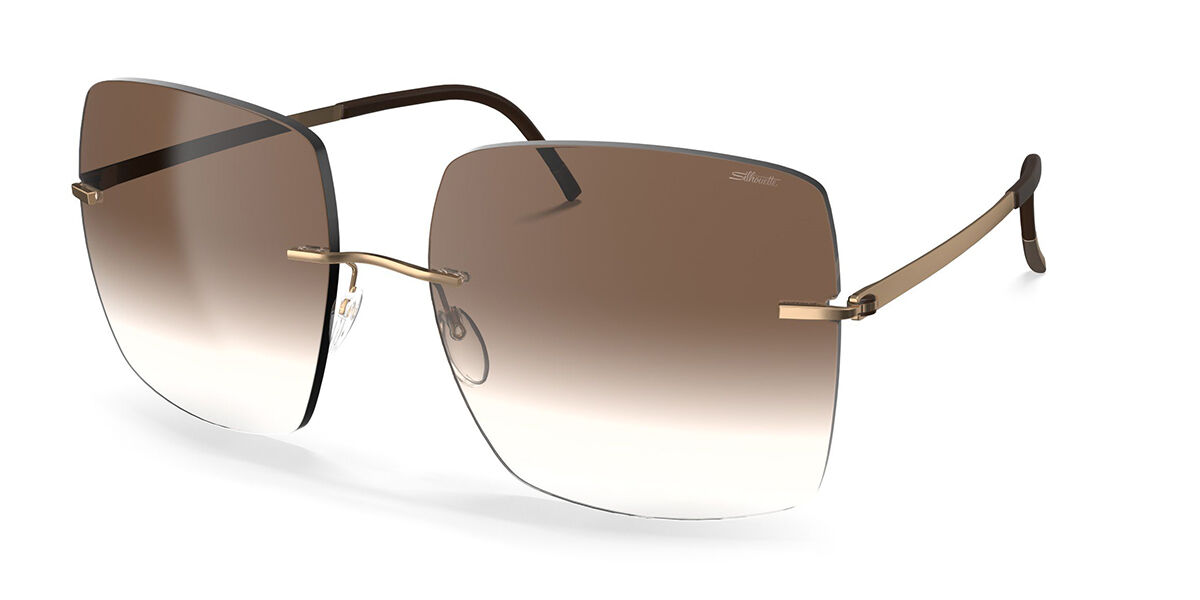 Silhouette 8191/75 7530, Gold frame, Gradient Brown lenses