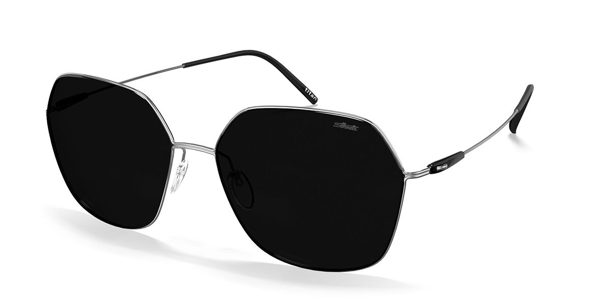 Silhouette 8737/75 7000, Silver frame, Dark Grey Polarized lenses