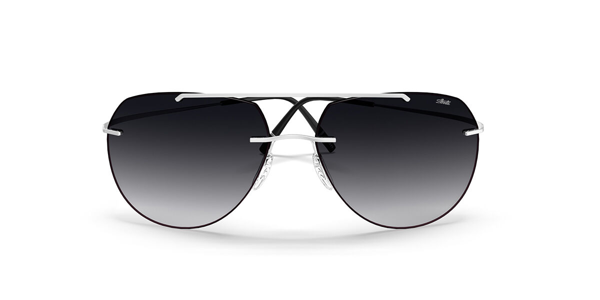 Silhouette TMA Collection Nash 8744/75 7210, Silver frame, Gradient Dark Grey lenses