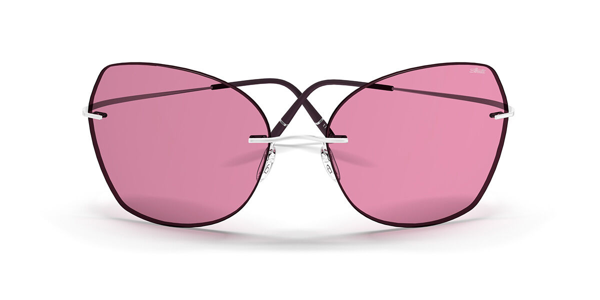 Silhouette Adara Rimless 8192/75 7000, Silver frame, Purple lenses