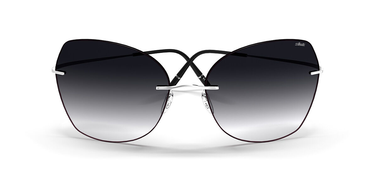 Silhouette Adara Rimless 8192/75 7110, Silver frame, Gradient Classic Grey lenses