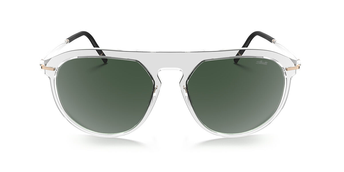 Silhouette Antibes Fullrim 4083/75 Polarized 1030, Clear frame, Green Polarized lenses