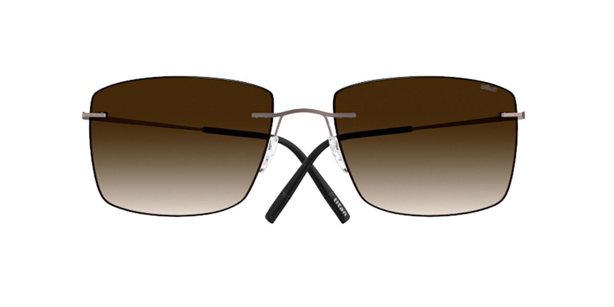 Silhouette Avior Rimless 8741/75 6040, Brown frame, Gradient Classic Brown lenses