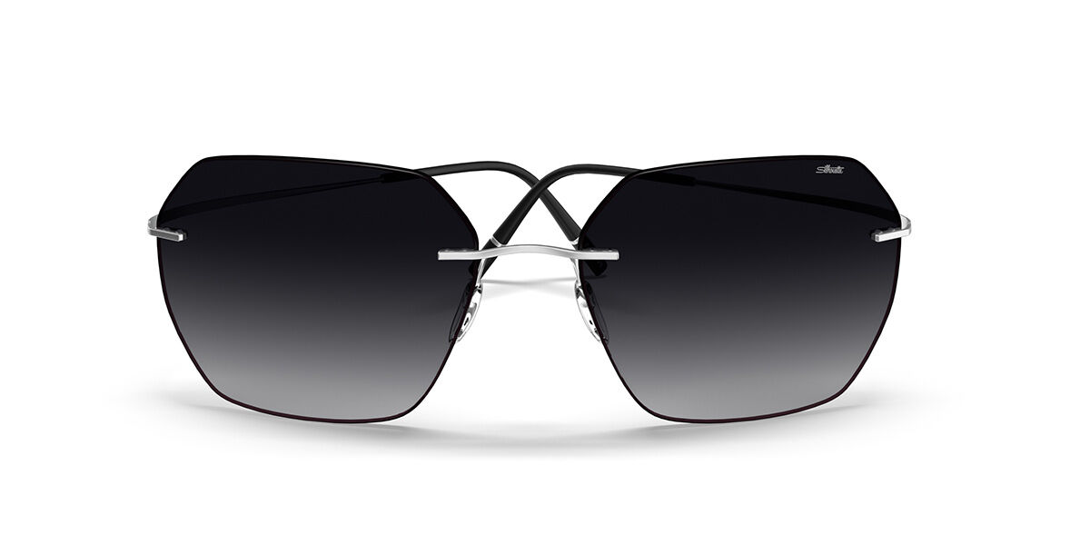 Silhouette Caleum Rimless 8745/75 7210, Silver frame, Gradient Classic Grey lenses