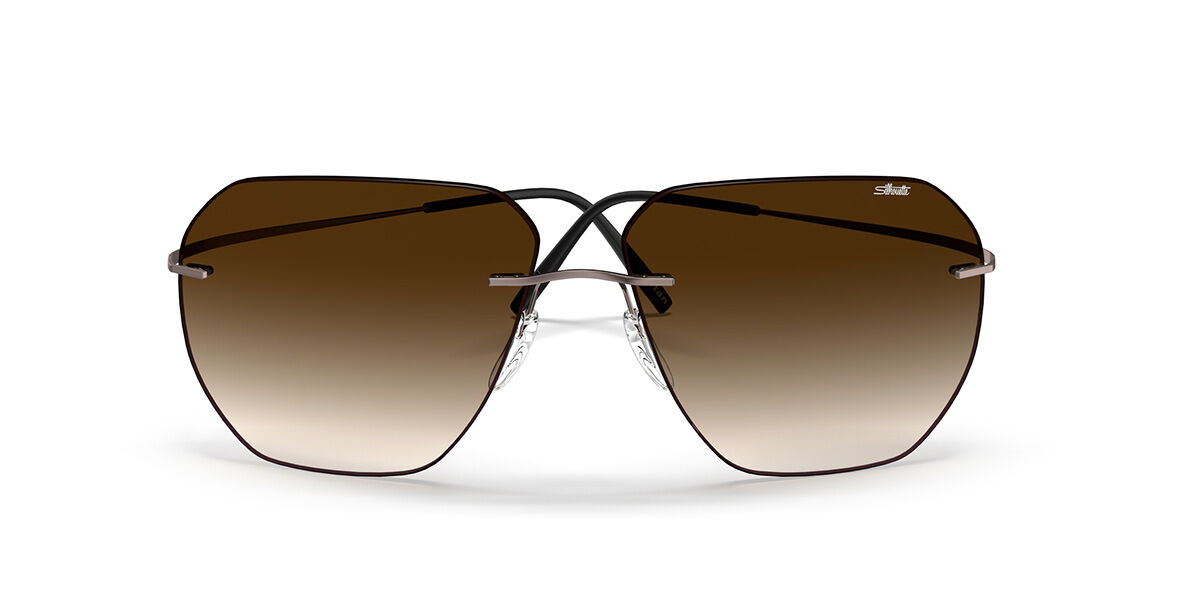 Silhouette Felis Rimless 8743/75 6040, Brown frame, Gradient Classic Brown lenses
