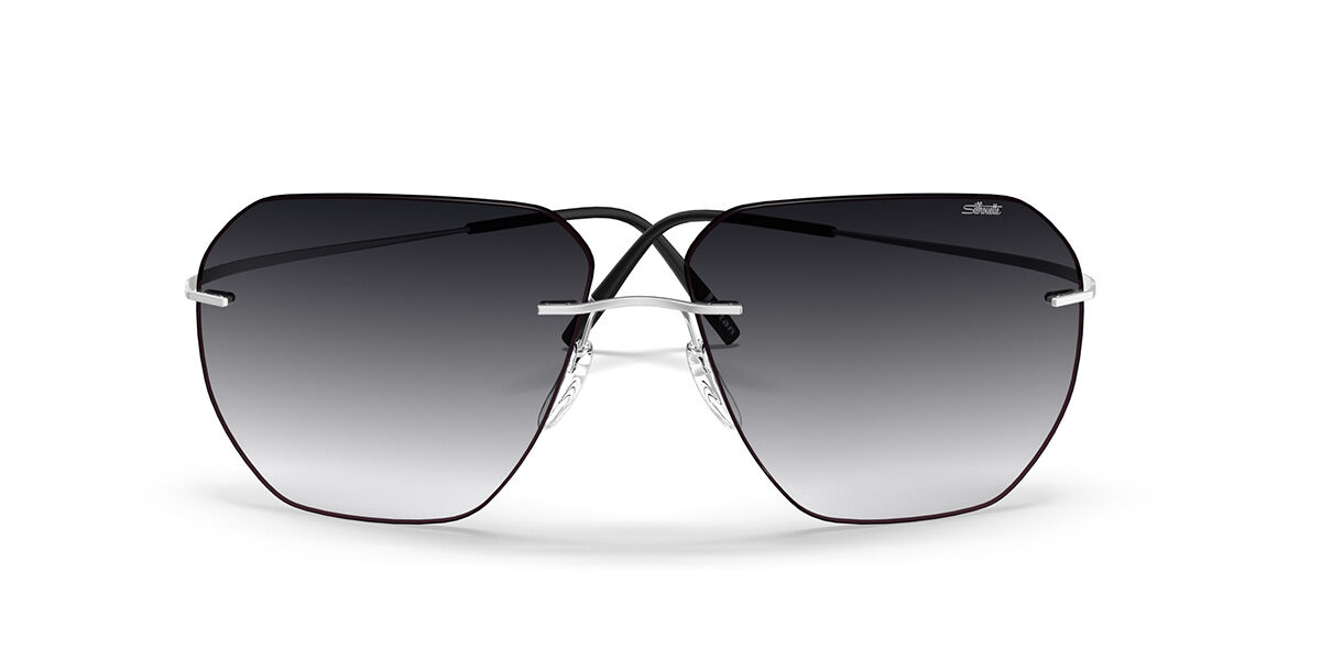 Silhouette Felis Rimless 8743/75 7210, Silver frame, Gradient Classic Grey lenses