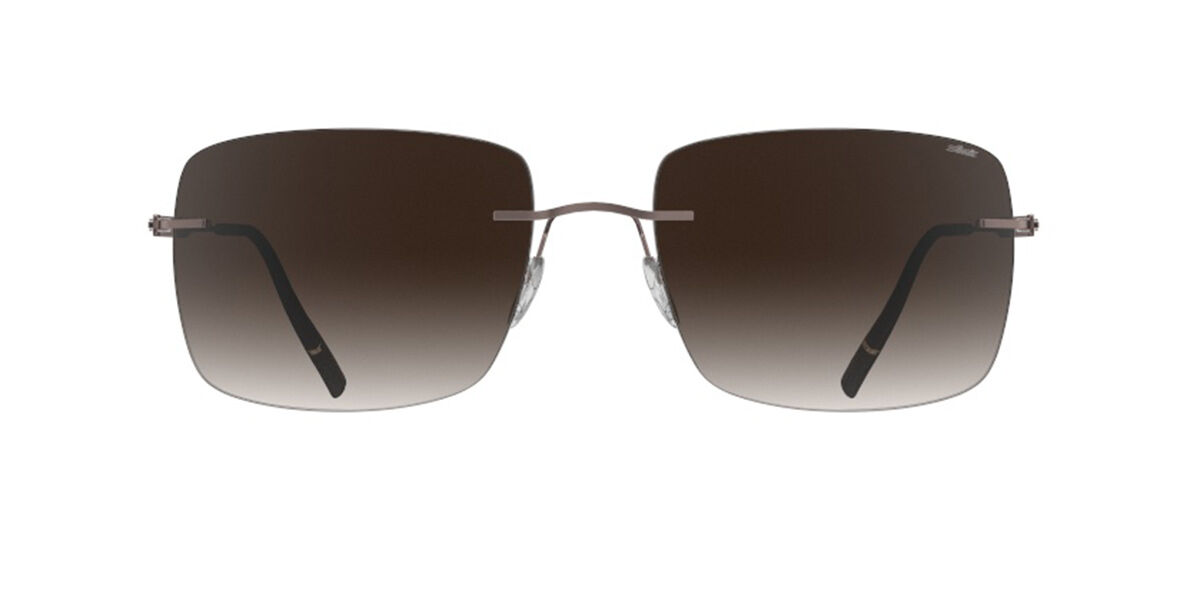 Silhouette Chesterman Rimless 8752/75 6040, Brown frame, Gradient Dark Brown lenses