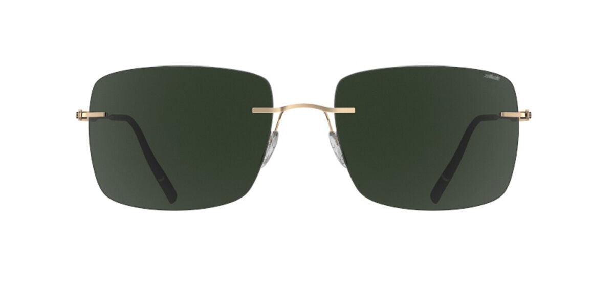 Silhouette Chesterman Rimless 8752/75 7530, Gold frame, Green lenses