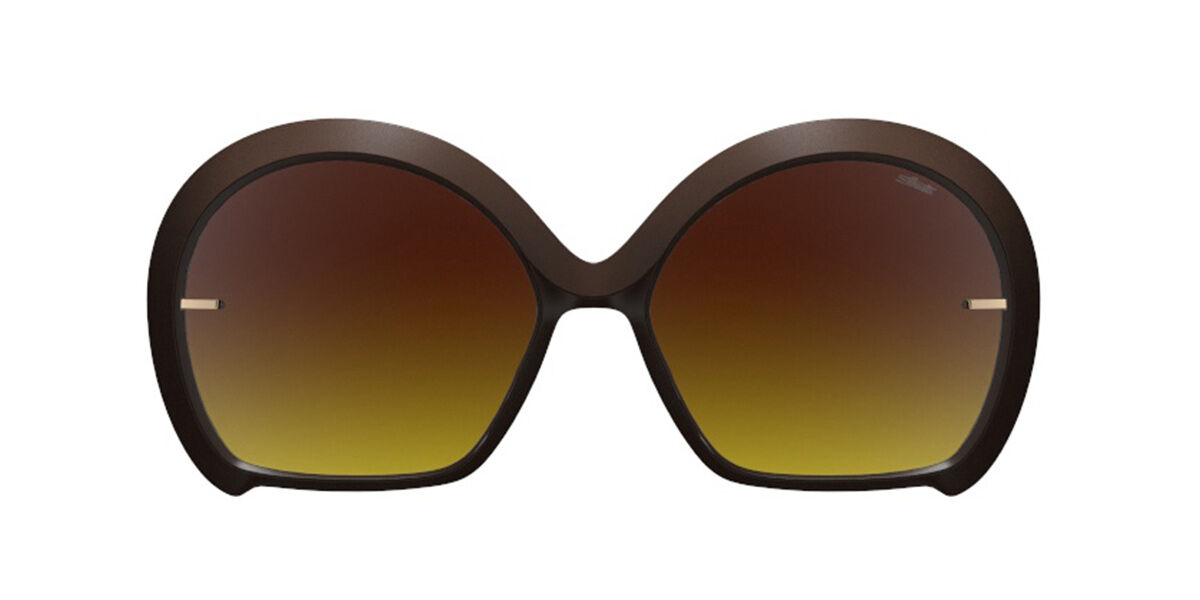 Silhouette Dora One 3200/75 6230, Brown frame, Gradient Yellow Brown lenses