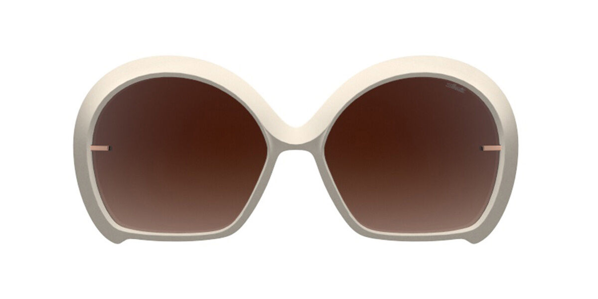Silhouette Dora One 3200/75 8530, White frame, Gradient Red Brown lenses