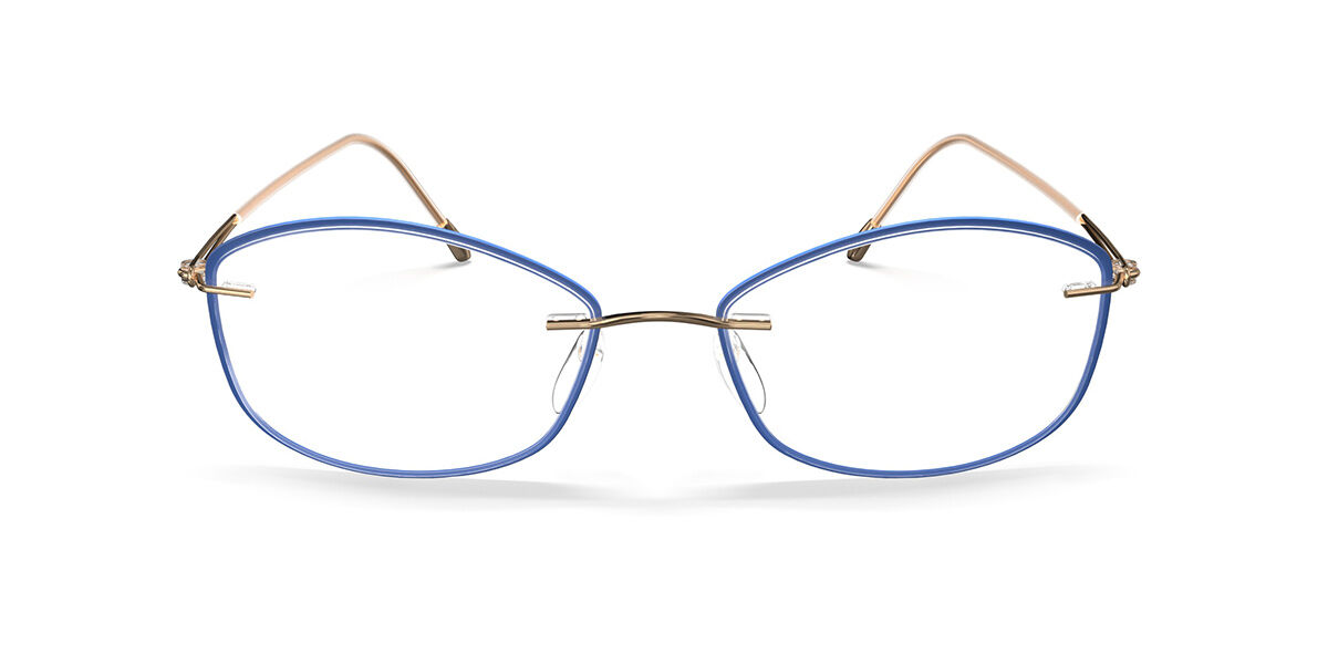Silhouette Lite Spirit Demo Rimless 5566/JB 7530, Blue frame