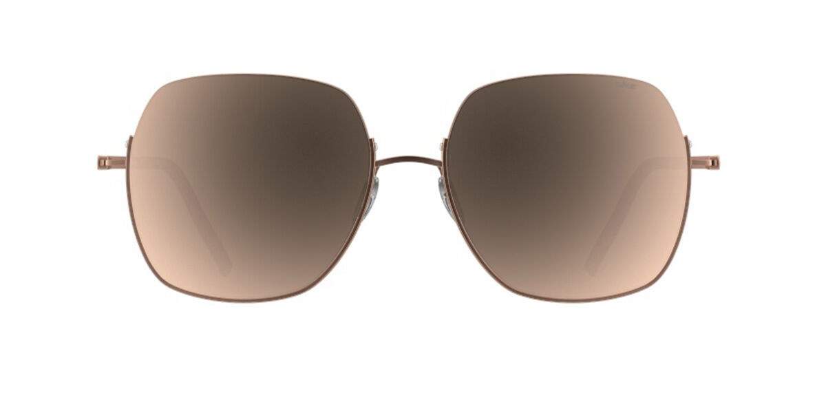 Silhouette Oka Rimless 8194/75 3530, Gold frame, Gradient Caramel Brown Mirror lenses