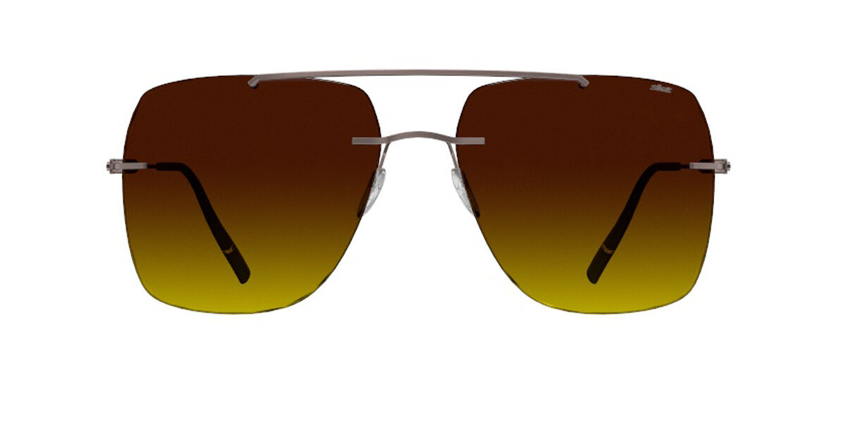 Silhouette Panmure Rimless 8750/75 6040, Brown frame, Gradient Yellow Brown lenses