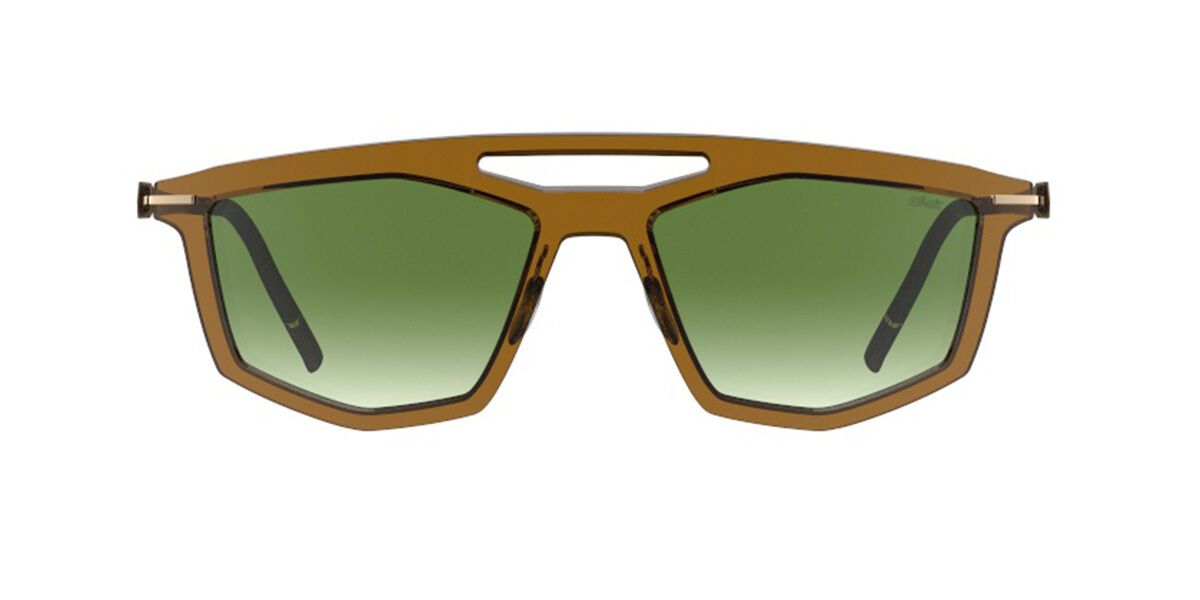 Silhouette Rondinara 4092/75 6230, Brown frame, Gradient Green lenses