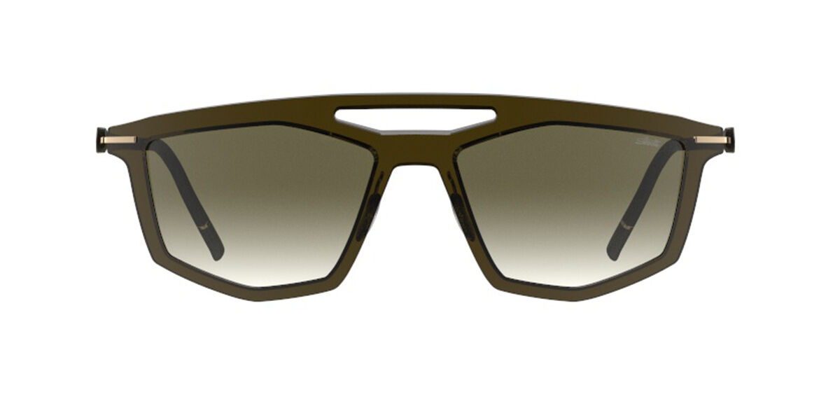 Silhouette Rondinara 4092/75 6330, Brown frame, Gradient Olive Green lenses