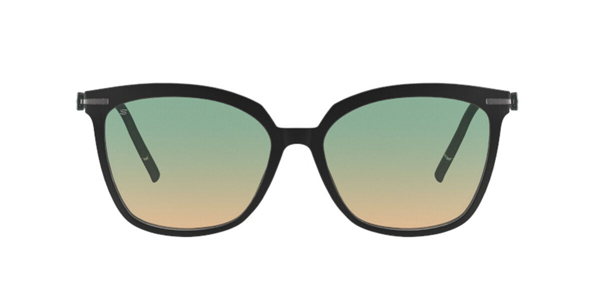 Silhouette Vibrant Horizon 1623/75 9165, Black frame, Gradient Mint Green Apricot Orange lenses