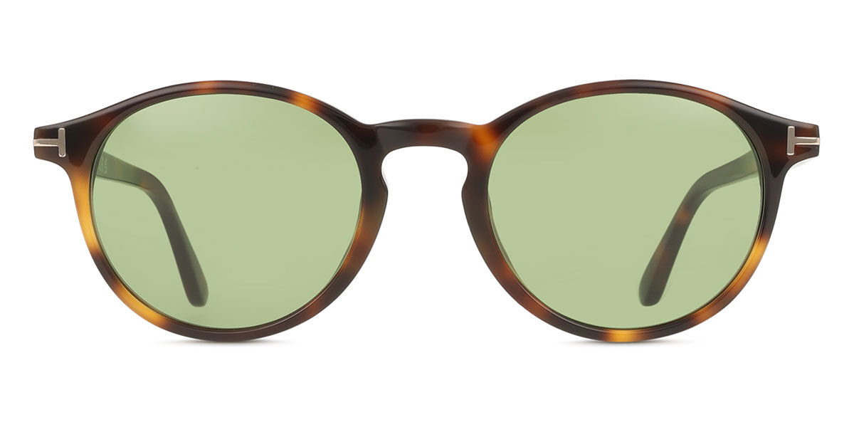 Tom Ford FT1331 PRESCOTT-02 53N, Tortoiseshell frame, Green lenses