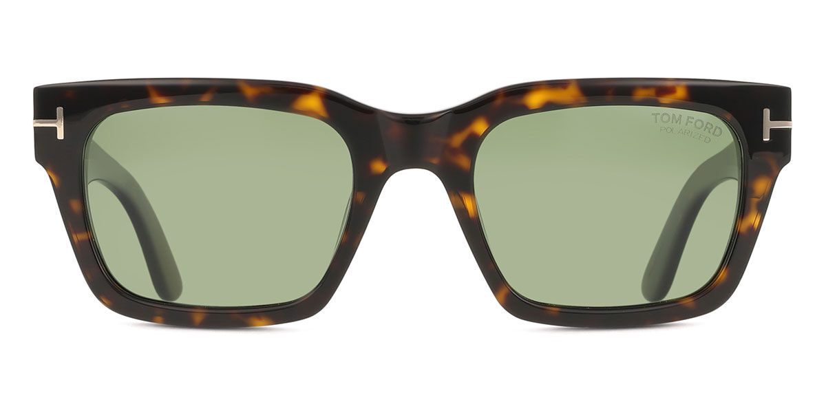 Tom Ford FT1333 ANDY-02 Polarized 52R, Tortoiseshell frame, Green lenses