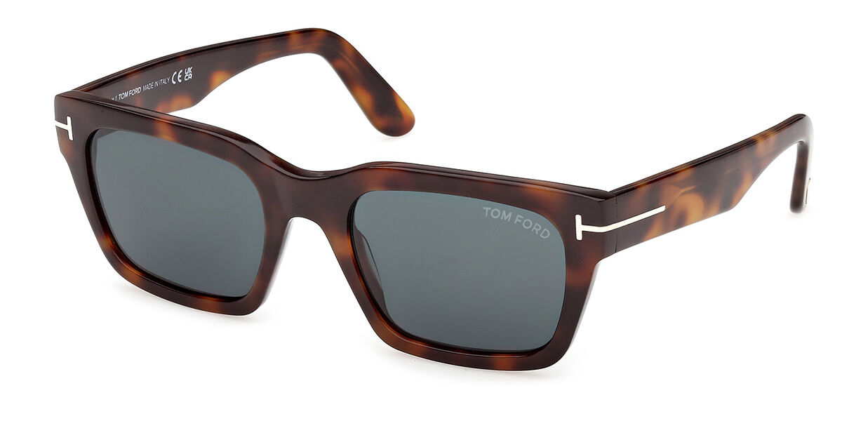 Tom Ford FT1333 ANDY-02 53V, Tortoiseshell frame, Grey Blue lenses