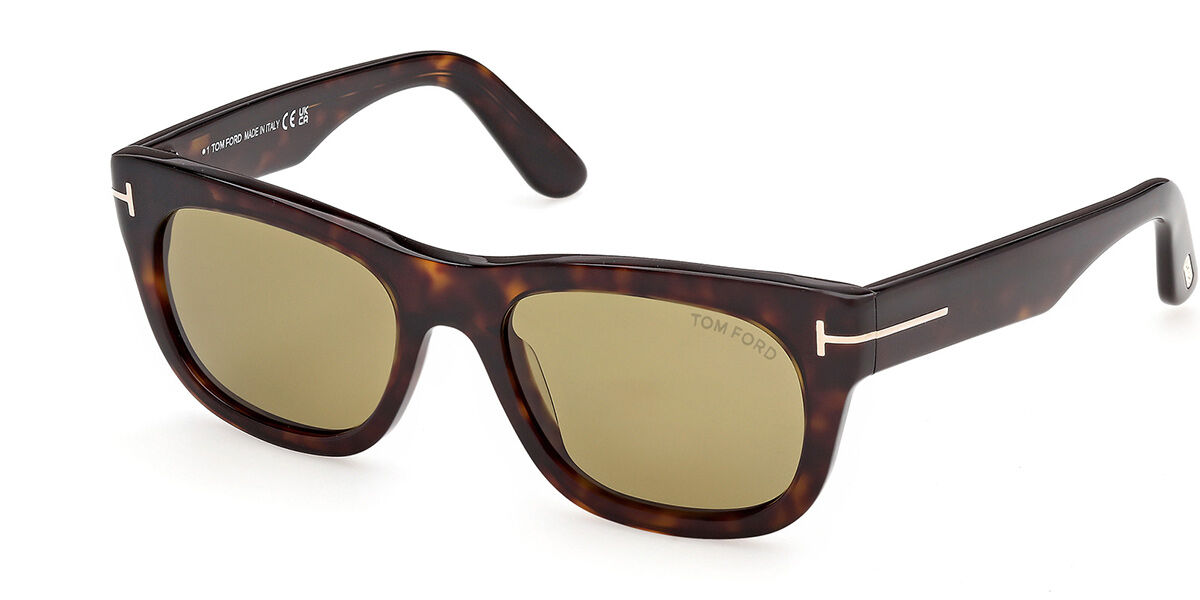 Tom Ford FT1334 MARSHALL-02 52N, Tortoiseshell frame, Olive Green lenses