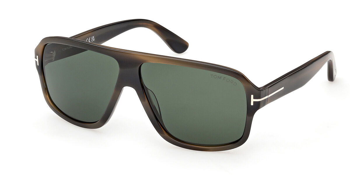 Tom Ford FT1335 WILLIAM-02 55N, Tortoiseshell frame, Dark Green lenses