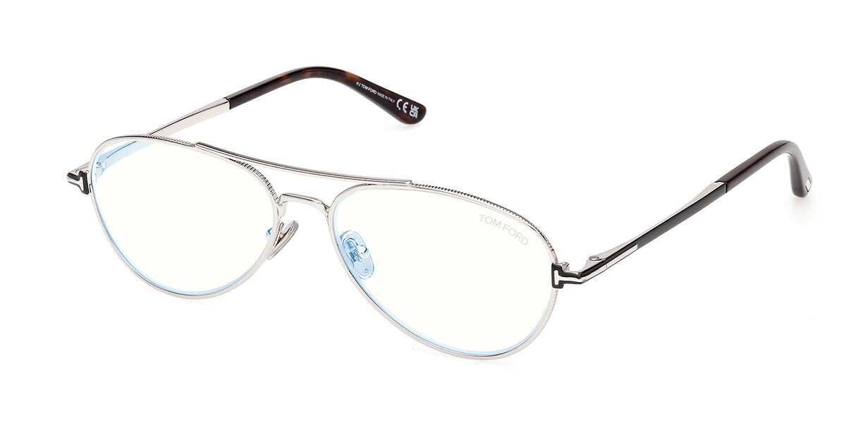 Tom Ford FT6128-B 016 Blue-Light Block, Silver frame