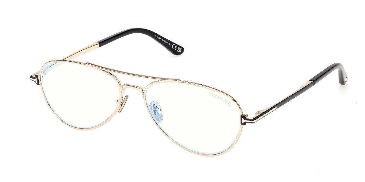 Tom Ford FT6128-B 028 Blue-Light Block, Gold frame