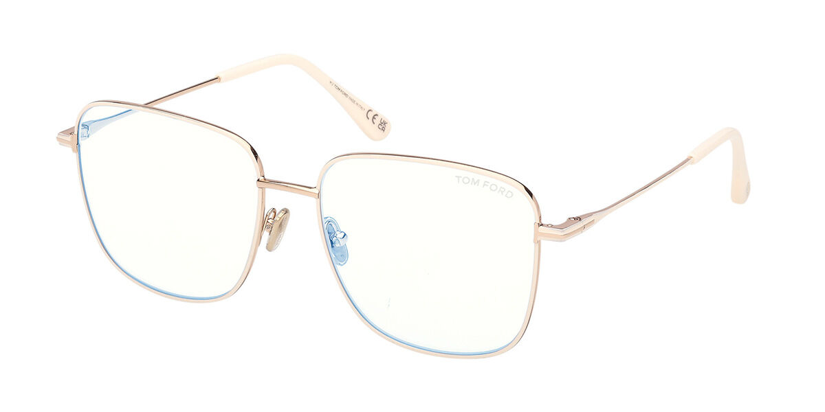Tom Ford FT6136-B 025 Blue-Light Block, Gold frame