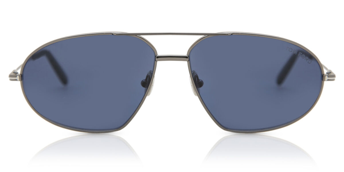 Tom Ford FT0771 BRADFORD 08V, Grey frame, Blue lenses