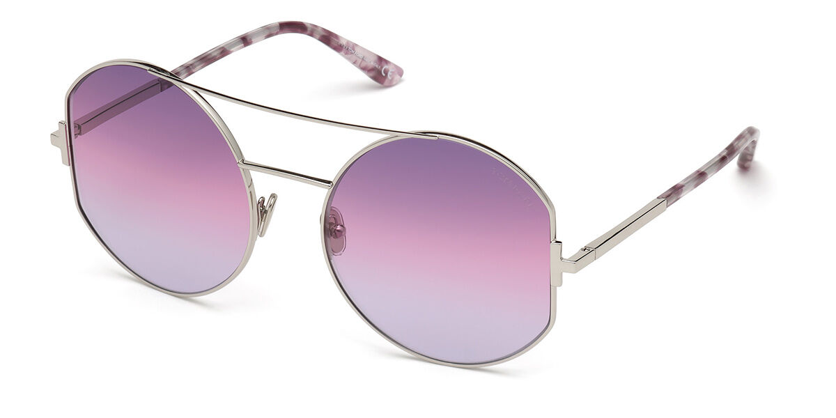 Tom Ford FT0782 DOLLY 16Y, Silver frame, Gradient Purple lenses