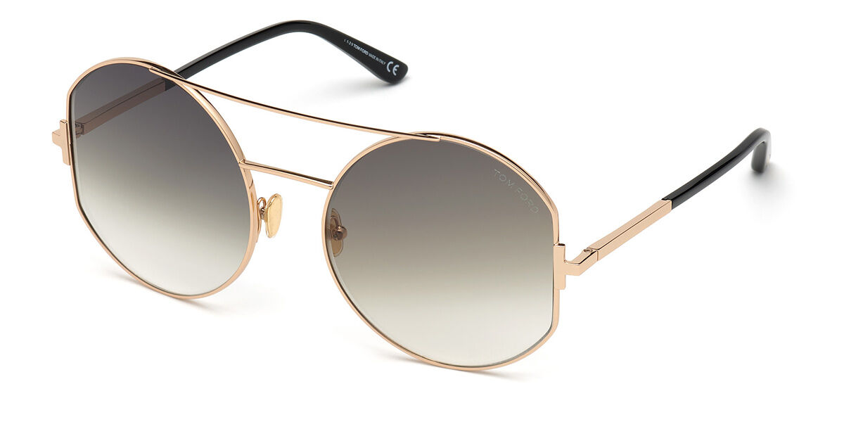 Tom Ford FT0782 DOLLY 28B, Gold frame, Gradient Grey lenses