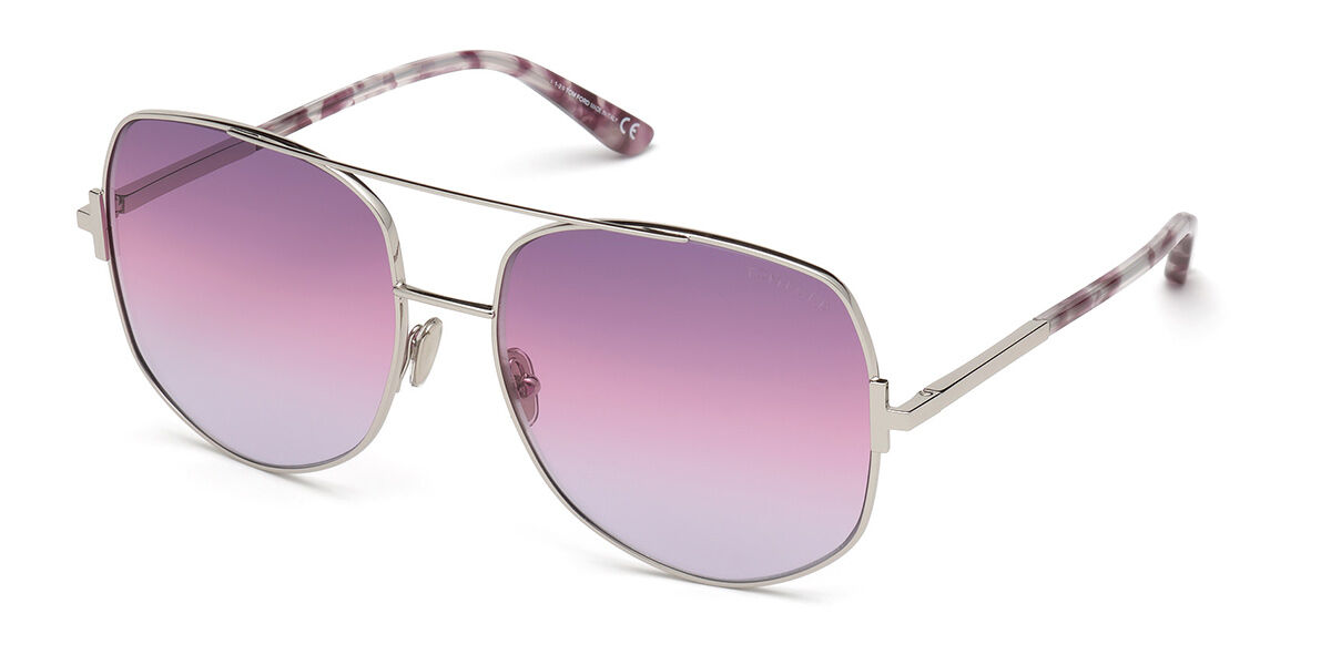 Tom Ford FT0783 LENNOX 16Y, Silver frame, Gradient Pink lenses