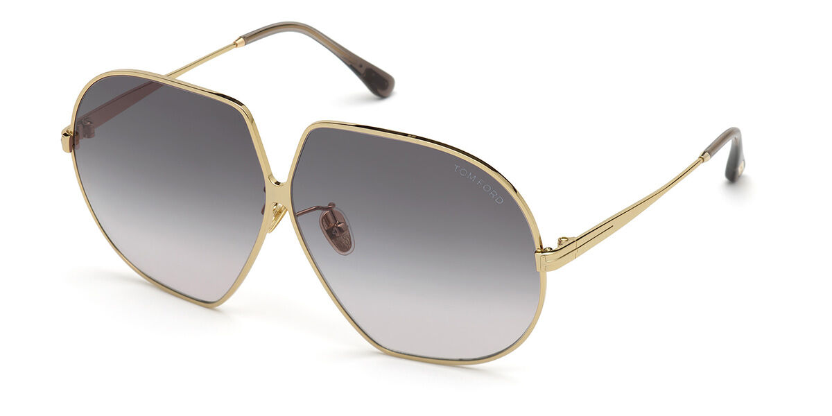 Tom Ford FT0785 TARA 28B, Gold frame, Gradient Grey lenses