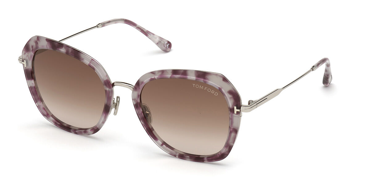 Tom Ford FT0792 KENYAN 55F, Tortoiseshell frame, Gradient Brown lenses