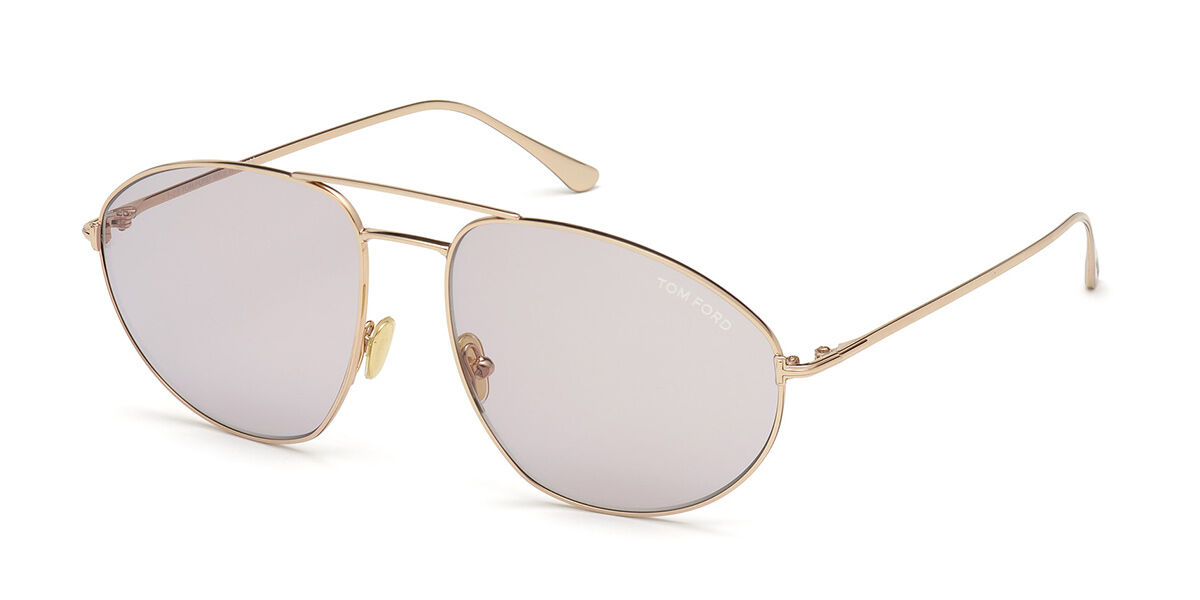 Tom Ford FT0796 COBRA 28A, Gold frame, Light Grey lenses