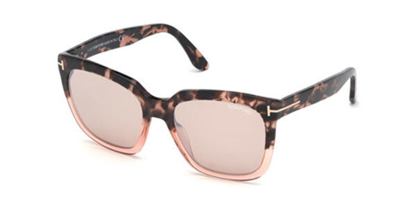 Tom Ford FT0502 AMARRA 55G, Rainbow frame, Pink lenses