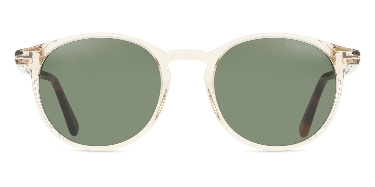 Tom Ford FT0539 ANDREA-02 45N, Brown frame, Dark Green lenses