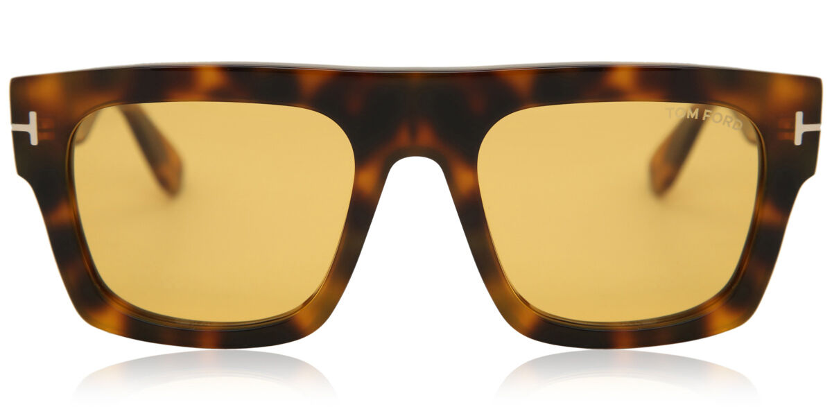 Tom Ford FT0711 FAUSTO 56E, Tortoiseshell frame, Yellow lenses