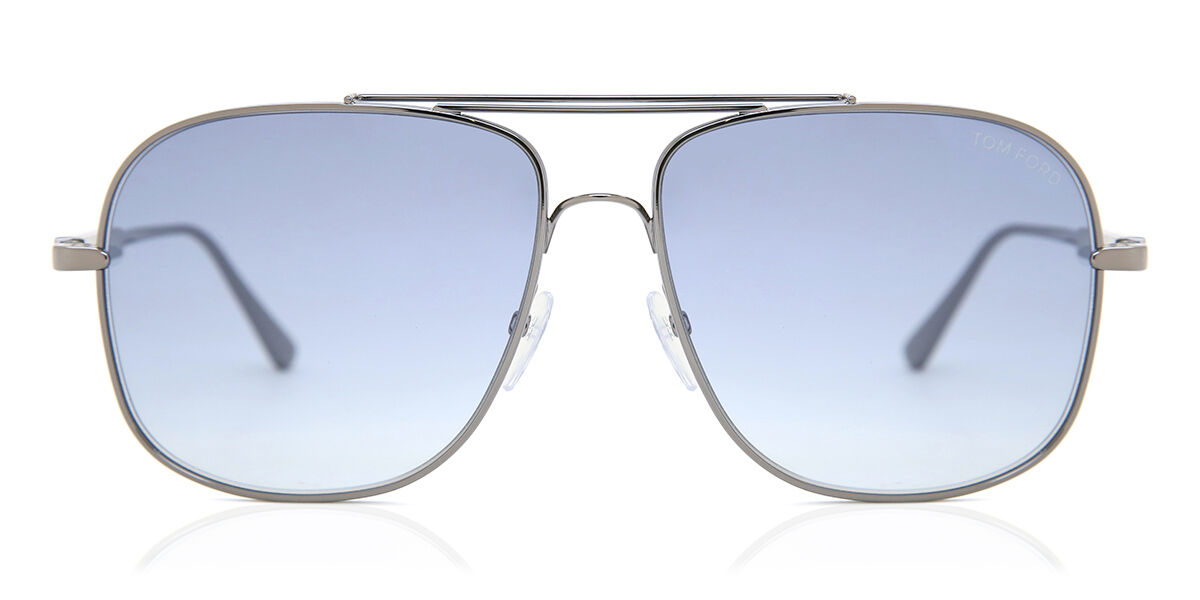 Tom Ford FT0669 JUDE 12W, Grey frame, Gradient Blue lenses
