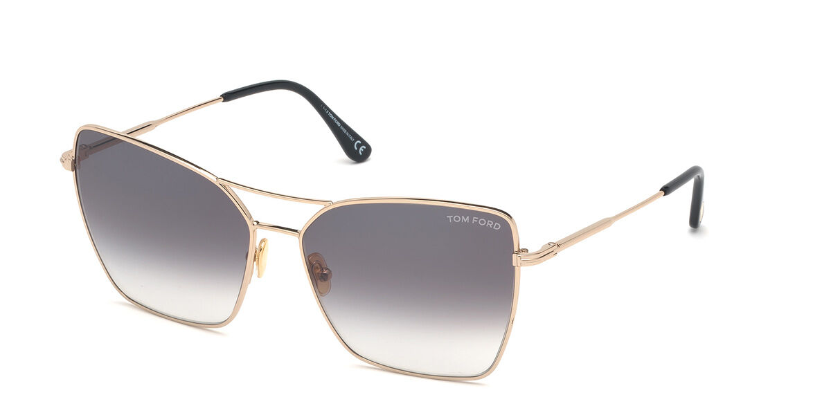 Tom Ford FT0738 SYE 28B, Gold frame, Grey lenses