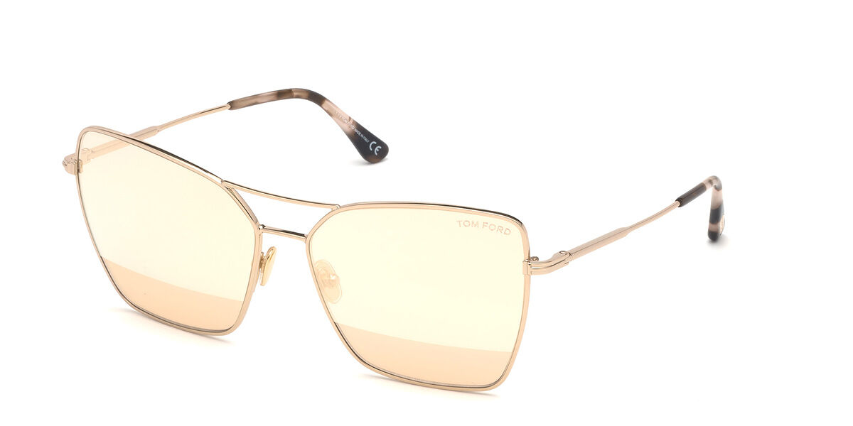 Tom Ford FT0738 SYE 28Z, Gold frame, Yellow lenses
