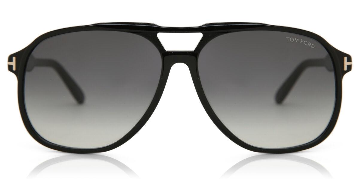 Tom Ford FT0753 RAOUL 01B, Black frame, Gradient Grey lenses
