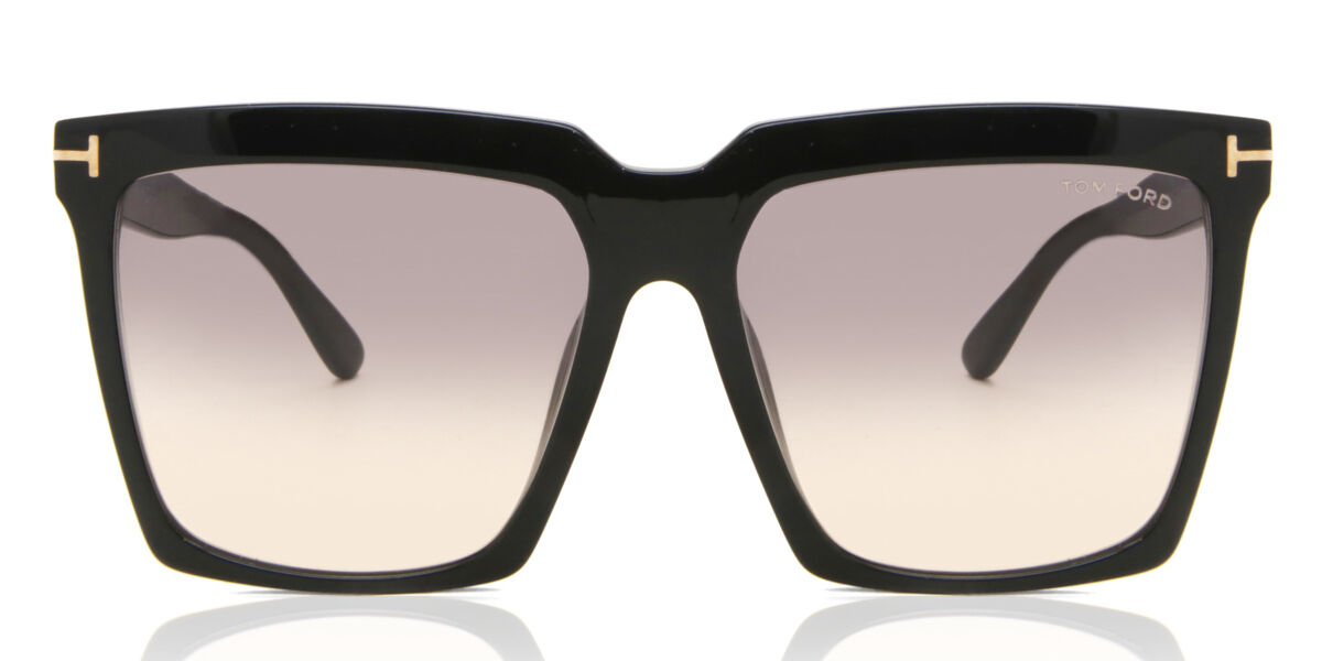 Tom Ford FT0764 SABRINA-02 01B, Black frame, Gradient Grey lenses
