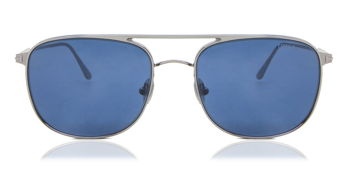 Tom Ford FT0827 JAKE 14V, Grey frame, Blue lenses