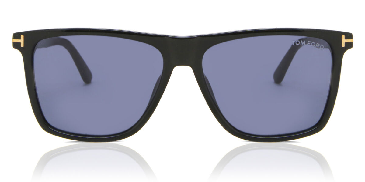 Tom Ford FT0832 Fletcher 01V, Black frame, Blue lenses