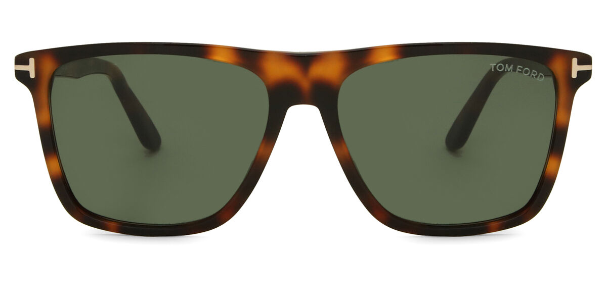 Tom Ford FT0832 Fletcher 53N, Tortoiseshell frame, Green lenses