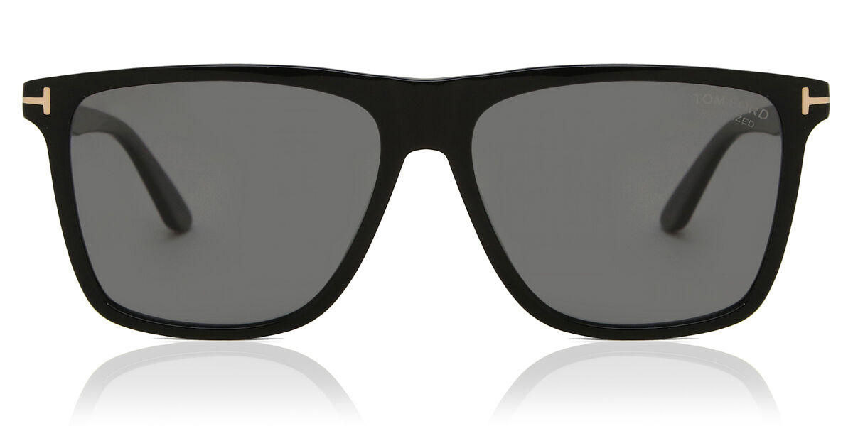 Tom Ford FT0832 Fletcher Polarized 01D, Black frame, Dark Grey lenses