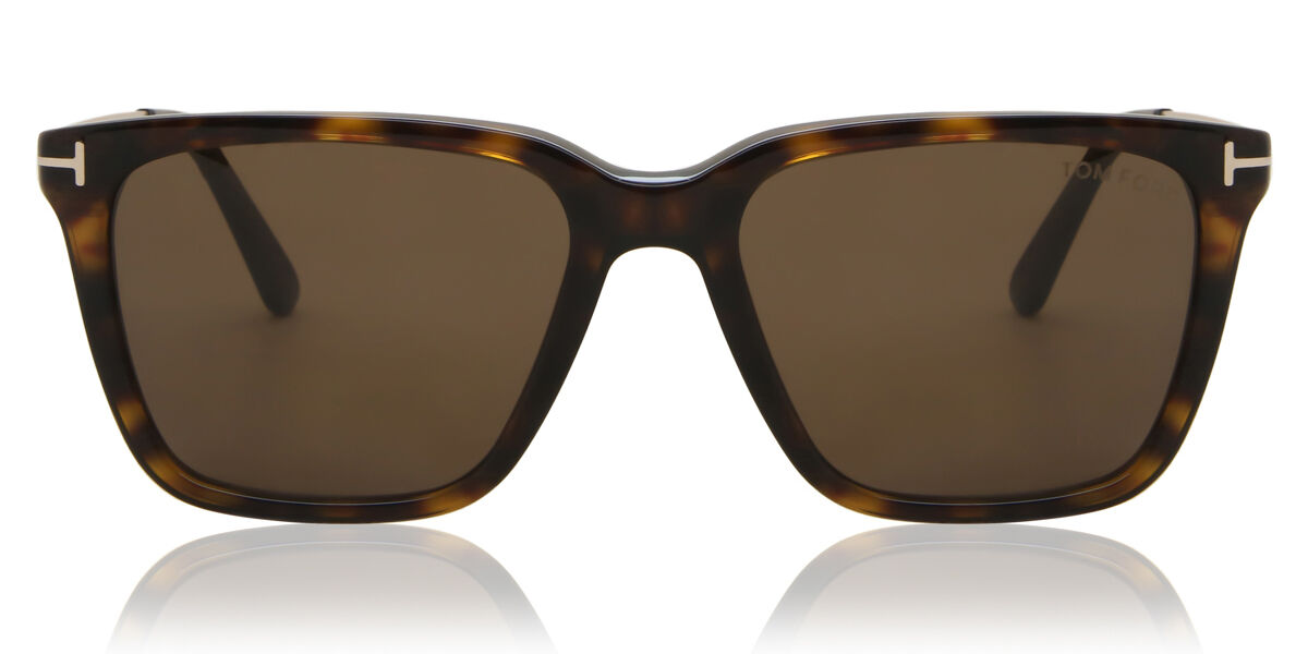 Tom Ford FT0862 GARRETT 52E, Tortoiseshell frame, Brown lenses